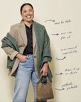 CHAPPYWRAP Bayside Herringbone Evergreen Shawl