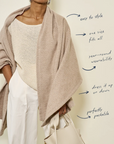 CHAPPYWRAP Bayside Herringbone Wheat Shawl