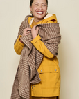 CHAPPYWRAP Katama Plaid Chocolate Shawl