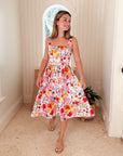 FINAL SALE LA PORTE Lily Belted Tea Dress Floral