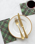 Green Plaid Guest Napkin-Set/16