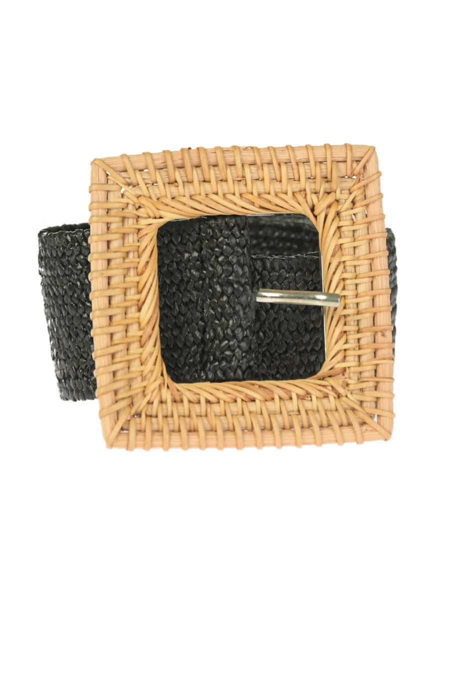 WALKER & WADE Rattan Square Belt Black