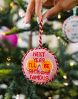 FURBISH STUDIO Needlepoint Ornament Rich And Famous