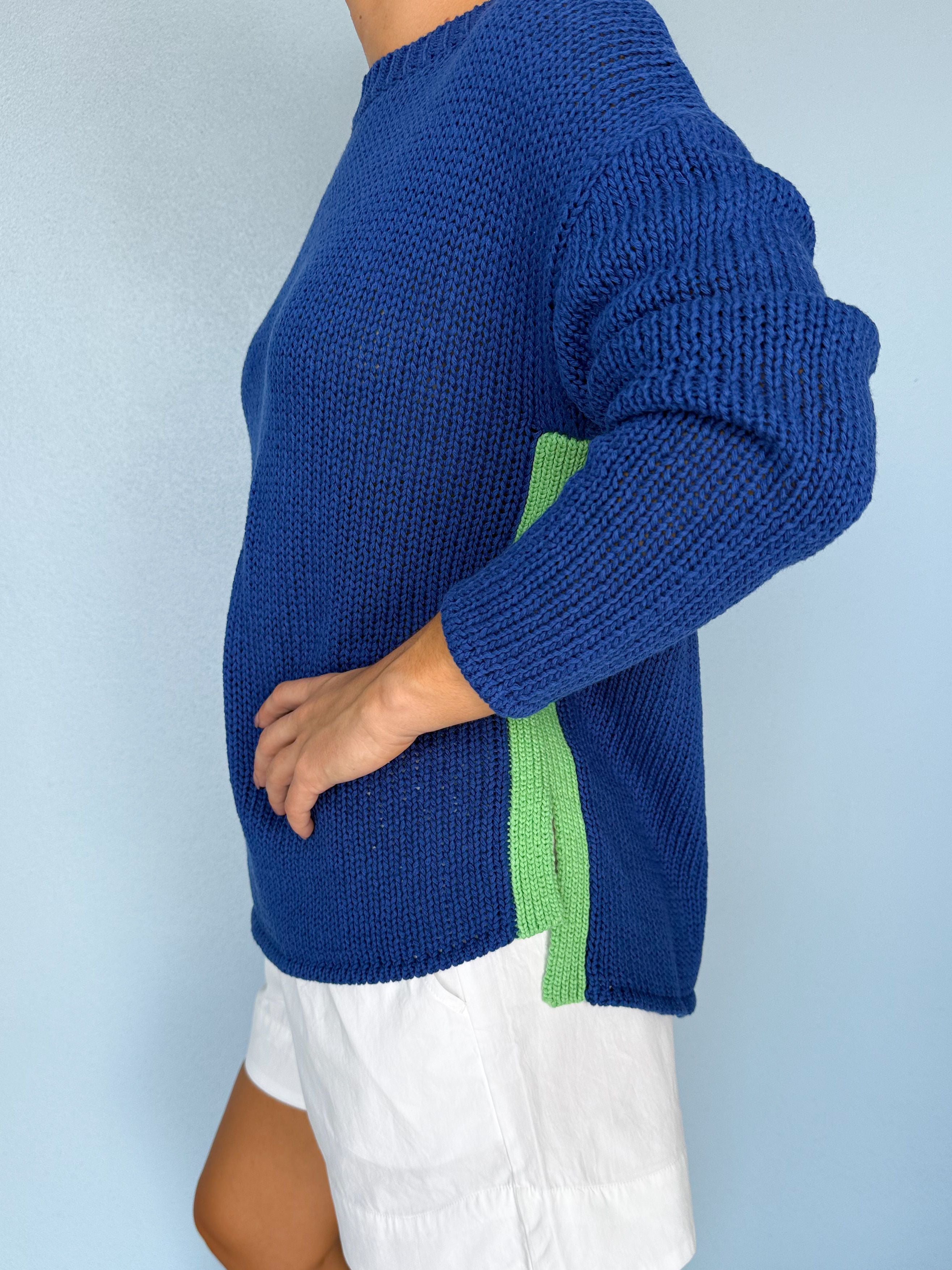 HIHO Julie Sweater True Blue/Zephyr Green