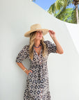 LOLA AUSTRALIA Austen Midi Dress Starburst Latte