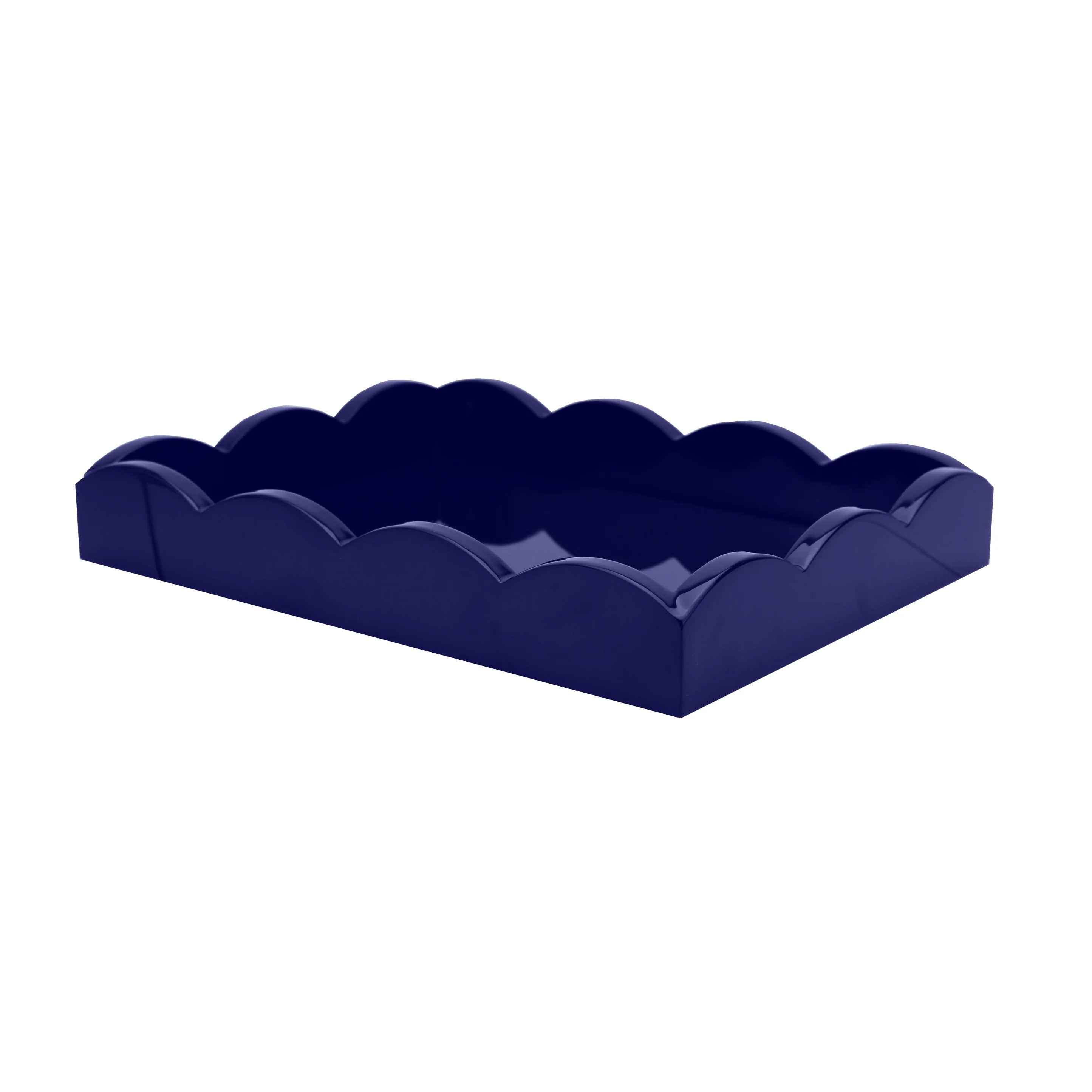 ADDISON ROSS Scallop Tray Navy 11x8