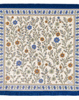 The Montecito Mahjong Mat-Wildflowers with Blue Fringe