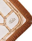 The Veranda Mahjong Mat-Bamboo Neutral with Fringe