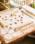 The Veranda Mahjong Mat-Bamboo Neutral with Fringe