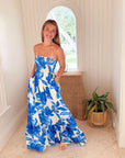 WALKER & WADE Lissy Dress Cobalt Watercolor