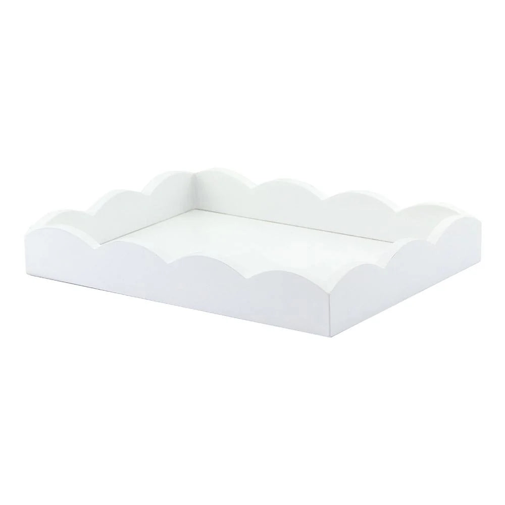 ADDISON ROSS Scallop Tray White 11x8