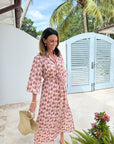 OMIKA Aria Midi Dress Quinn Redwood