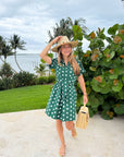 CARA CARA Asbury Mini Dress Polka Dot Green