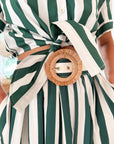 CARA CARA Greenfield Skirt Green/White Stripe