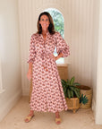 OMIKA Aria Midi Dress Quinn Redwood