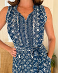 WALKER & WADE Alexis Dress Indigo Geo