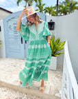 OLIPHANT Flirty V-Neck Maxi Soleil Sage