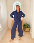 FRANK & EILEEN Eileen Button Up Navy