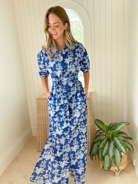 FINAL SALE LOLA AUSTRALIA Stevie Shirtdress Palmini French Blue