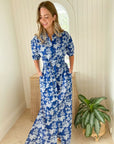 LOLA AUSTRALIA Stevie Shirtdress Palmini French Blue