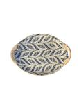 Small Oval Platter w/ Handles Paisley Cobalt