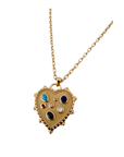 JANE WIN LOVE Treasure Trove Heart Pendant on Long Link Box Chain