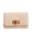 Lilly Straw Clutch Bamboo Toggle