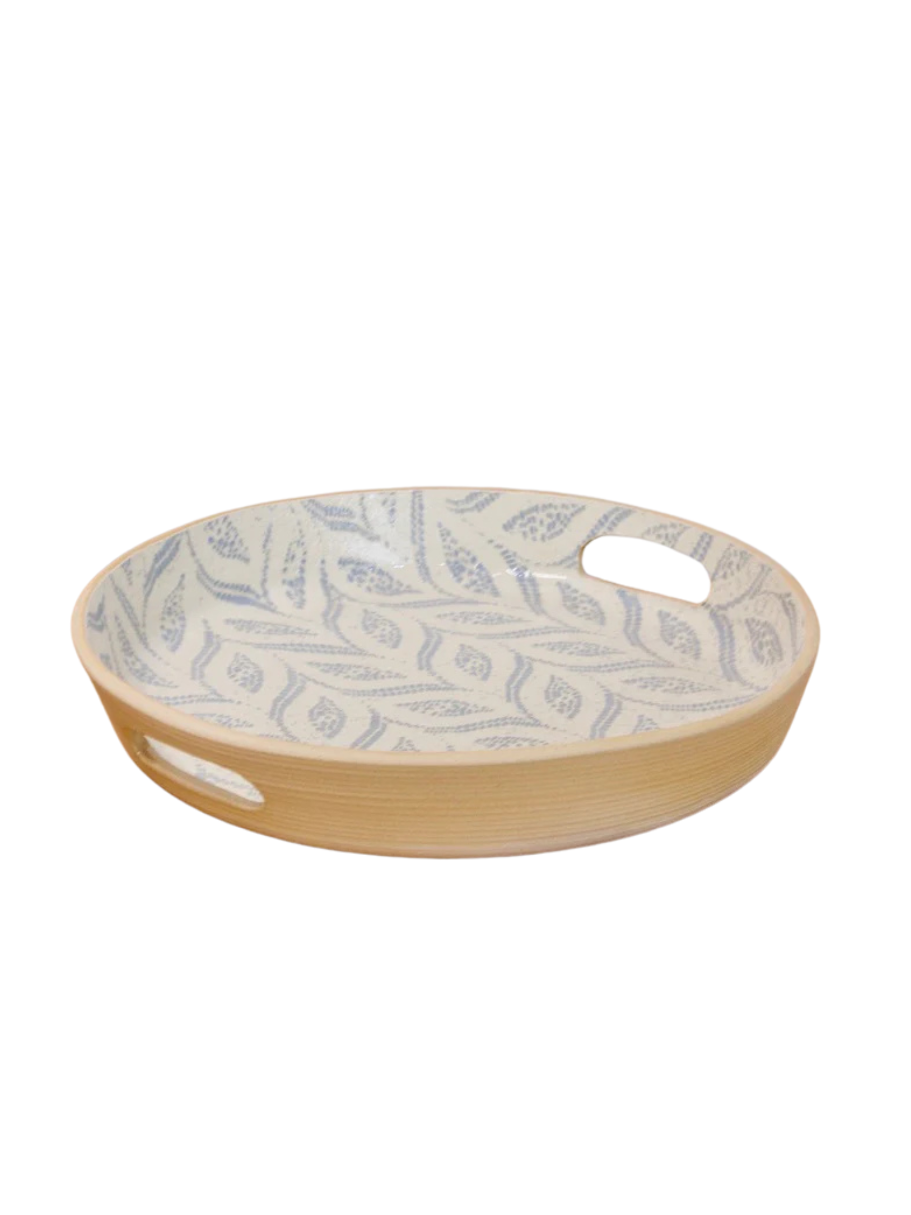 Handled Bar Tray Paisley Opal