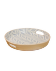Handled Bar Tray Paisley Opal