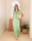 BELLA TU Meg Caftan Pear