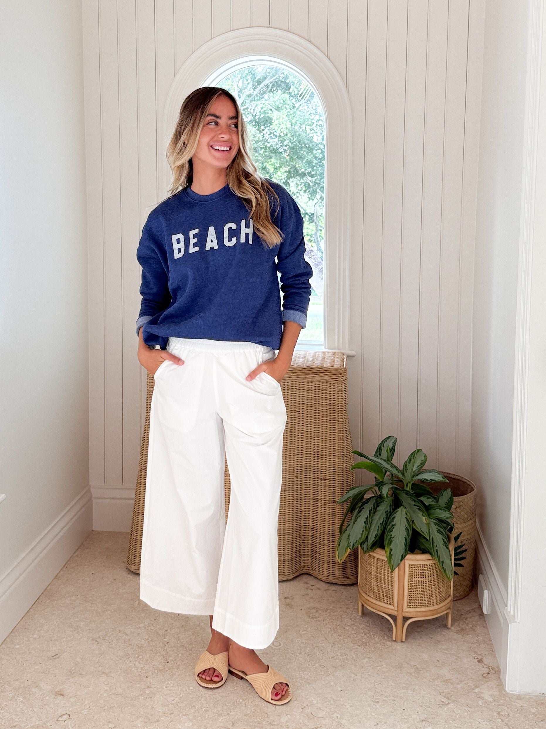 Beach Sweatshirt Heather Royal