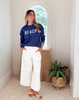 Beach Sweatshirt Heather Royal