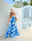 WALKER & WADE Lissy Dress Cobalt Watercolor