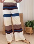 FITZROY & WILLA Bradbury Pant Rugby Stripe Espresso