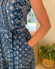 WALKER & WADE Alexis Dress Indigo Geo