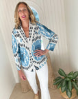 FINAL SALE GUADALUPE Ikat Blazer Blue