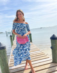 WALKER & WADE Mystique Dress Cobalt Tropical