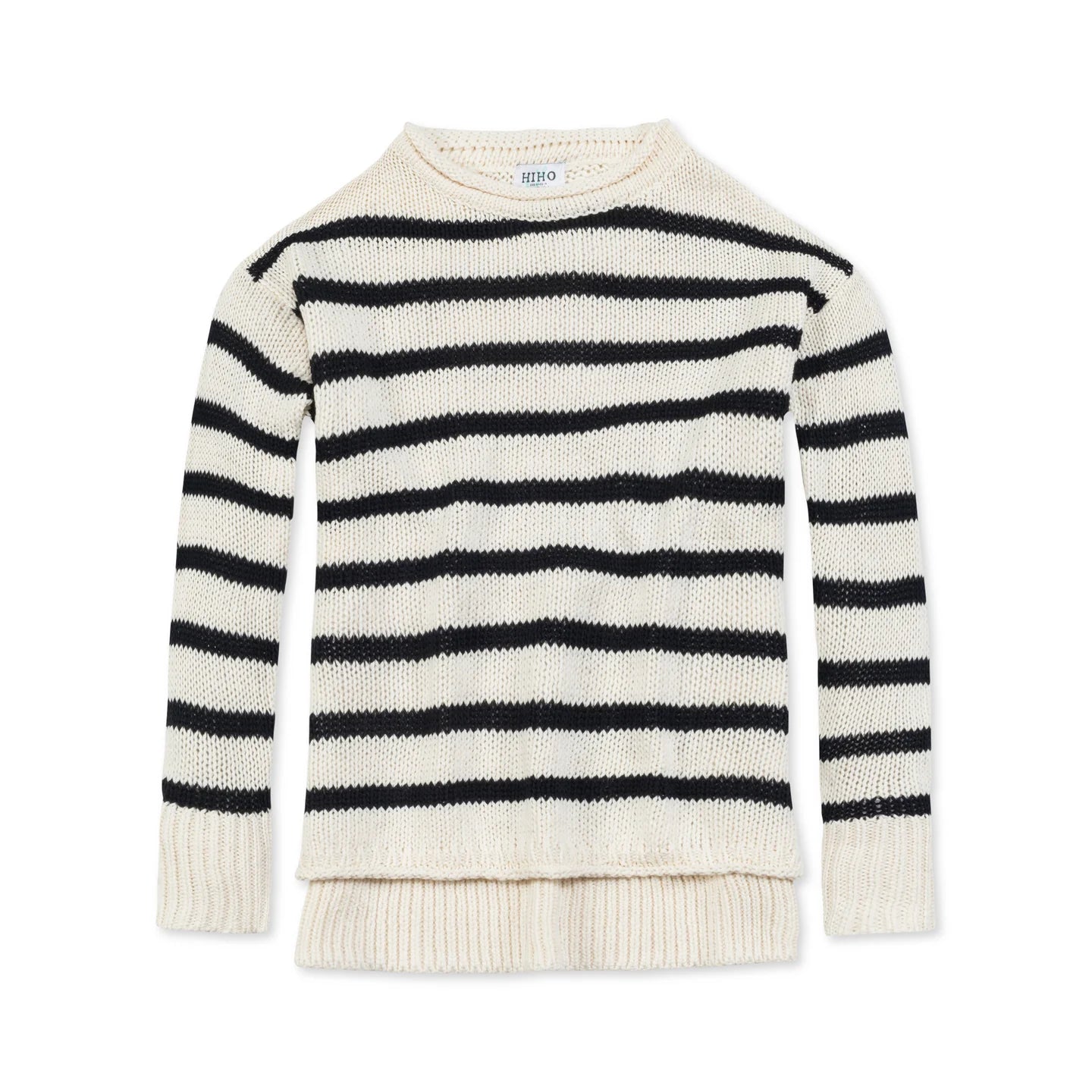 HIHO Relaxed Crew Sweater Night Sky Stripe