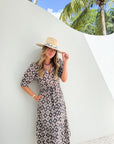 LOLA AUSTRALIA Austen Midi Dress Starburst Latte