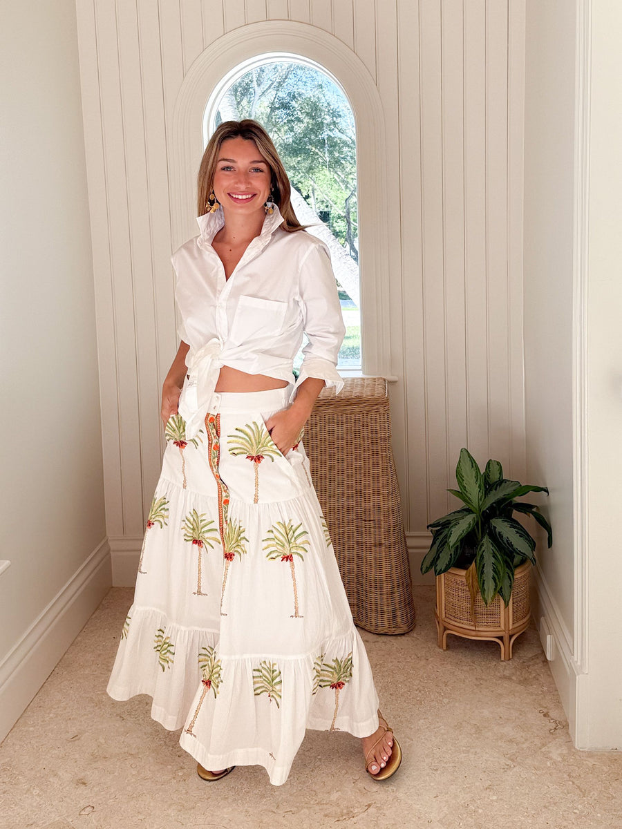 OLIPHANT Button Front Skirt Canary Green – Matilda's Life Style