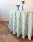 DANA SMALL DESIGNS Round Tablecloth 100" Flower Row Parakeet