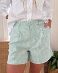 FRANK & EILEEN Waterford Walking Short Lime/White Stripe