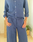 FRANK & EILEEN Eileen Button Up Navy