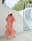 FITZROY & WILLA Soleil Dress Pink/Orange Floral