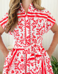 NAVYBLEU Winnie Dress Red Paisley