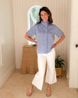 NAVYBLEU Bessie Top Chambray