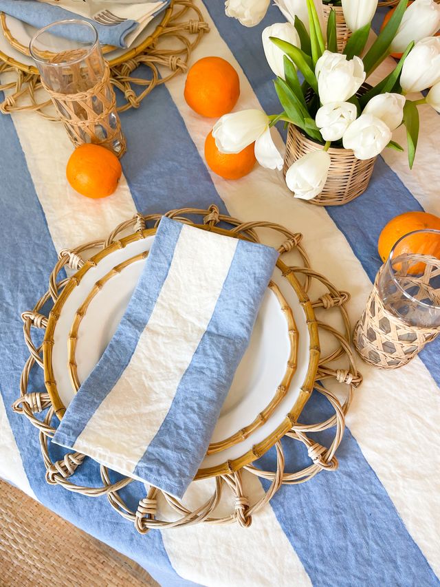 BERTOZZI Rigato Blue Napkins Set/4