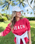Beach Sweatshirt Heather Red