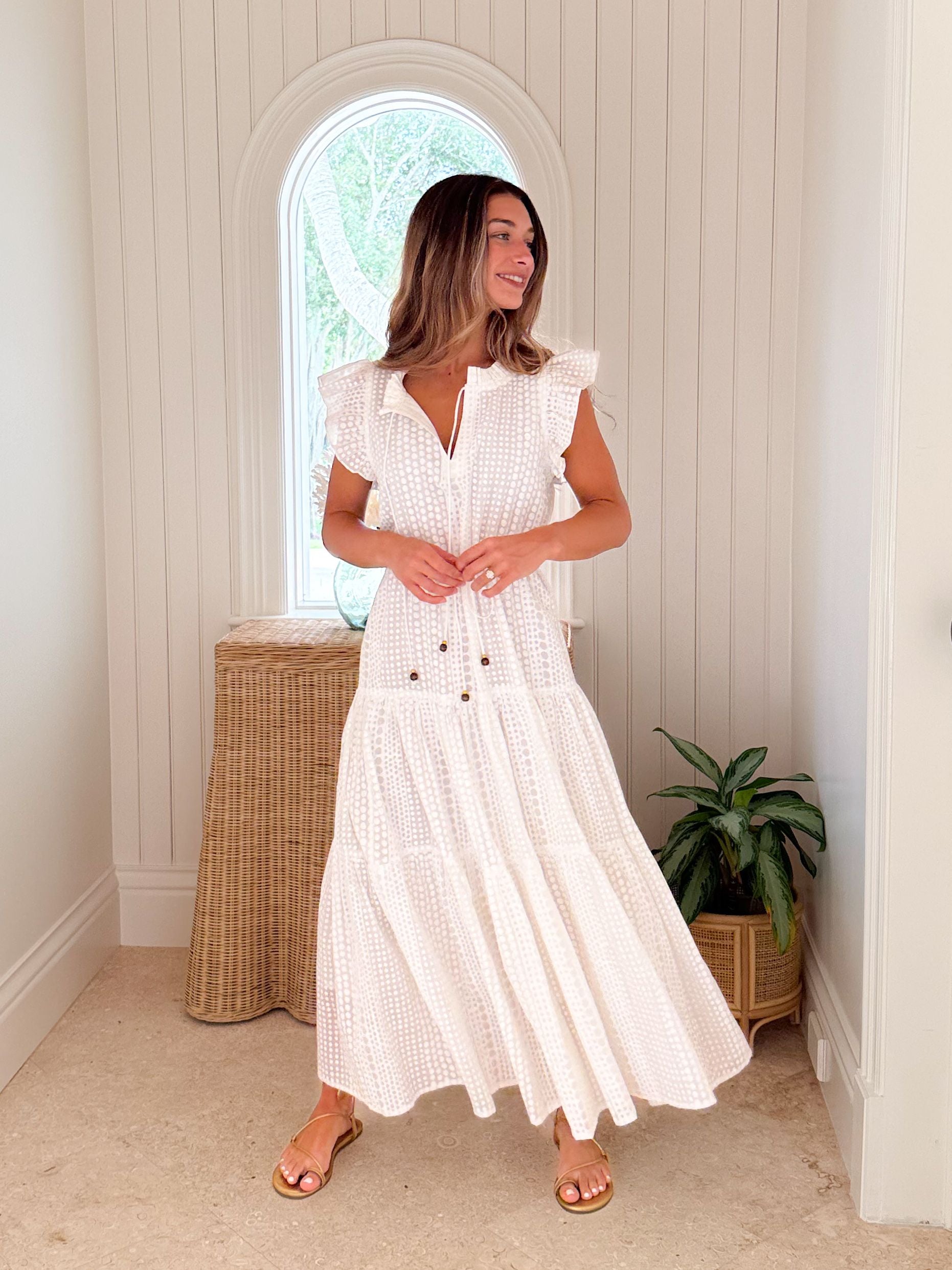 oliphant midi dress FINAL SALE OLIPHANT Cinched Flirty Midi Dress Wicklow Blue