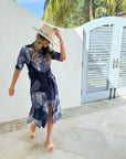 WALKER & WADE Day Break Dress Navy Palm